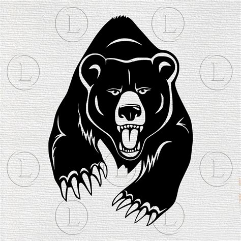Bear Grizzly Svg Bear Grizzly Svg For Cricut Animals Clip Art Etsy Uk