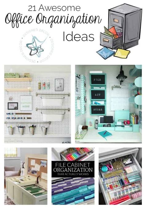 21 Awesome Office Organization Ideas Designed Decor