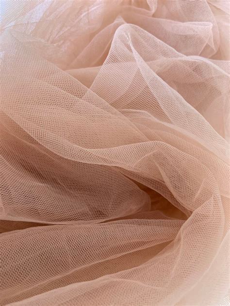 Nude Tan Pink Style Tulle Fabric Mesh Lace Fabric Bridal Etsy