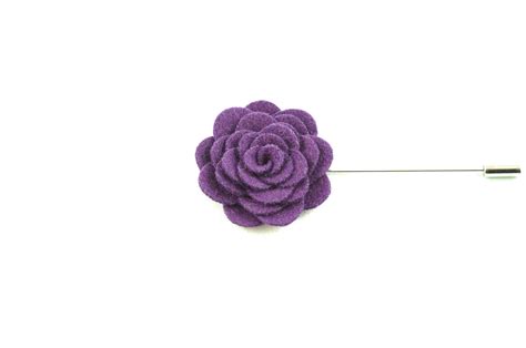 Purple Wool Lapel Flower Aristocrats Bows N Ties