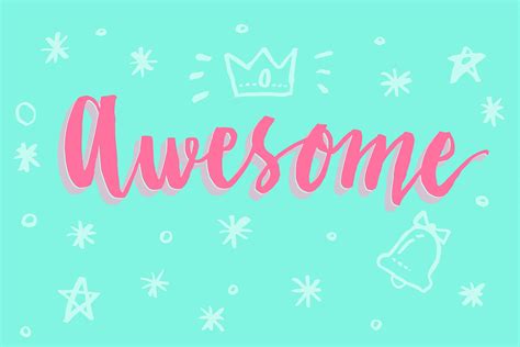 Awesome Word Lettering Download Free Vectors Clipart