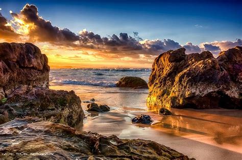 Sunset At Kirra Beach Qld Australia Cannon Beach Scenery