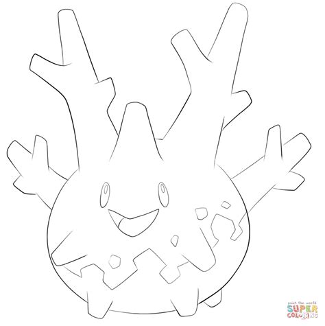 Corsola Coloring Page Free Printable Coloring Pages
