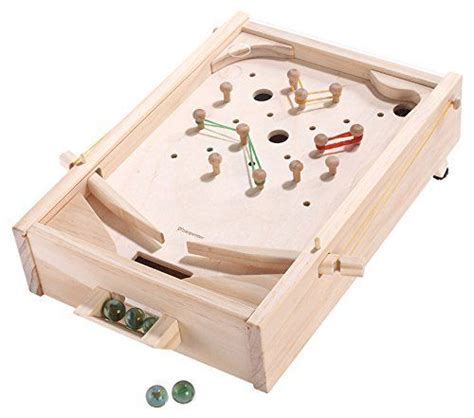 Miniature Pinball Machines Carpenter Wooden Tabletop Pinball Game Machine With Adjustable
