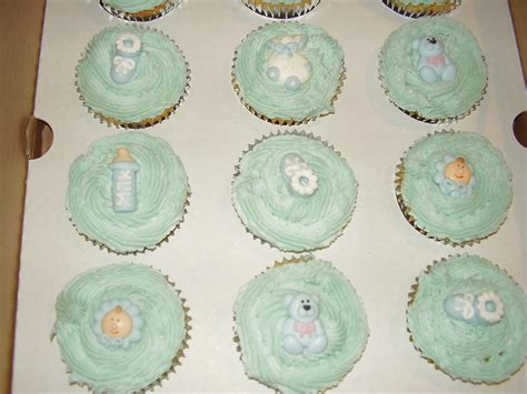 Baby Boy Cupcakes Baby Blue Cupcakes With Buttercream Topp Flickr