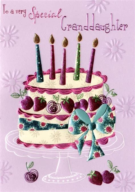 Cute Wonderful Granddaughter Birthday Greeting Card Cards Love Kates Free Printable Birthday
