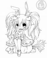 Yampuff Chibi Coloring Pages Chibis Girl Candy sketch template