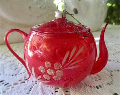 Beautiful Teapot Christmas Ornament Vintage Hand Blown Mercury Etsy Tea Pots Hand Blown