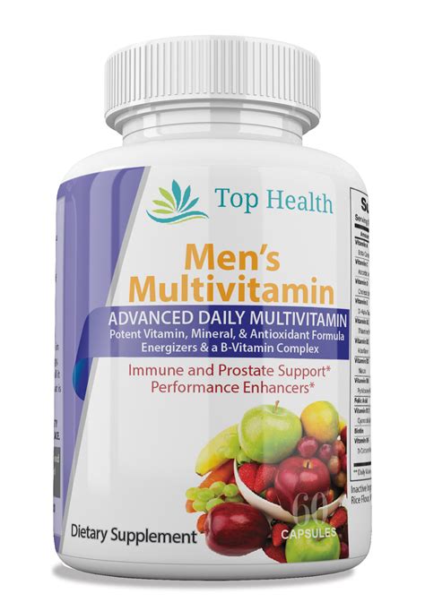 Vitamins and minerals enhance men's health in more ways than you might think. Men's Advanced Daily Multivitamin Dietary Supplements 60 ...
