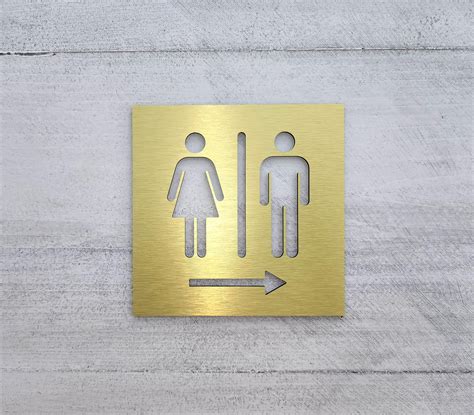 Bathroom Arrow Sign Restroom Signs With Arrow Directional Bathroom
