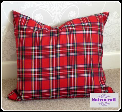 Tartan Pillow Farmhouse Pillow Cover In Red Royal Stewart Etsy