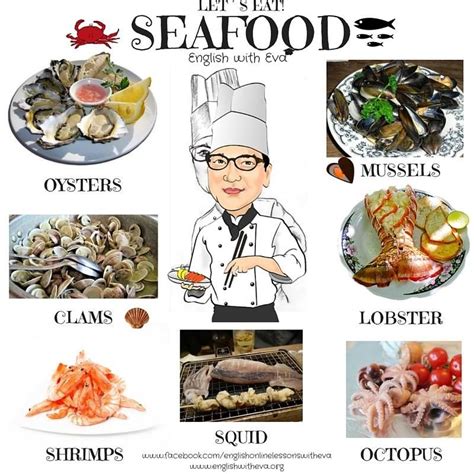 Vocabulary Seafood Apprendre Langlais Anglais Gratuit Vocabulaire