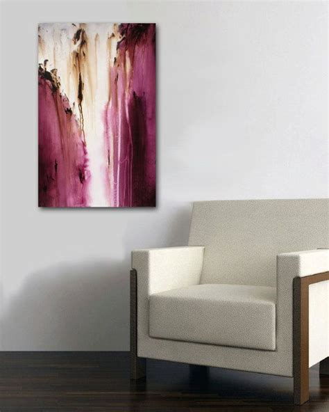 Plum Purple Painting On Canvas Abstract Art Large Original Etsy