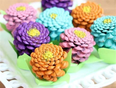 22 Diy Pine Cone Flowers Craft Ideas Ideas For Diy