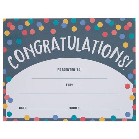 Congratulations Award Certificate Stationery 25 Pieces Walmart