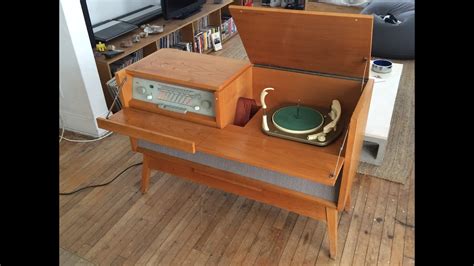 1956 Braun Mm3 Mono Console With Telefunken Tw560 Turntable Youtube