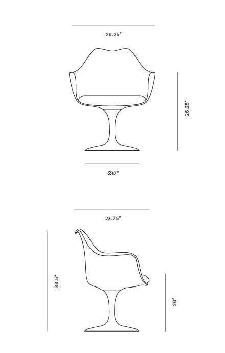 Dimensions For Tulip Armchair Tulip Armchair Modern Classic