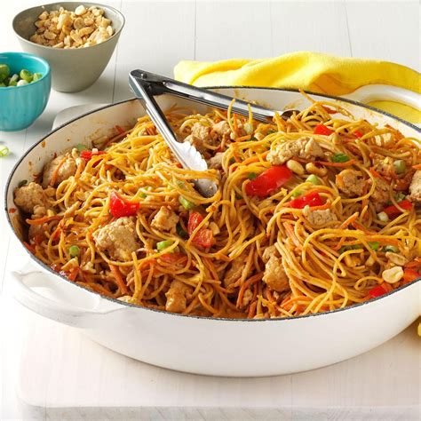 Stir it all up to combine and allow the chicken thai chicken noodles seem so delicious, the author explained the recipe very nicely each and every step is very clear. Thai Chicken Peanut Noodles Recipe: How to Make It | Taste ...