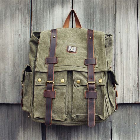 Maverik Rugged Backpack In Sage Rugged Leather Backpacks Bags