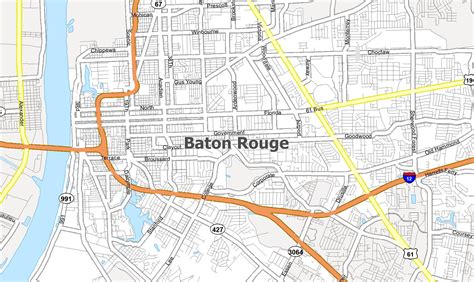 Baton Rouge Maps Large Detailed Map Of Baton Rouge