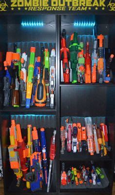 Make this easy diy nerf gun storage rack out of pvc pipe to hang them all in one place! Nerf gun rack ideas