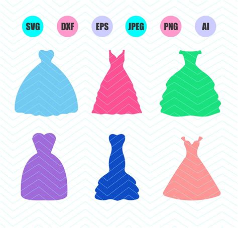 Wedding Dress SVG, SVG File, DXF File, PNG File, Clipart, Digital Cut