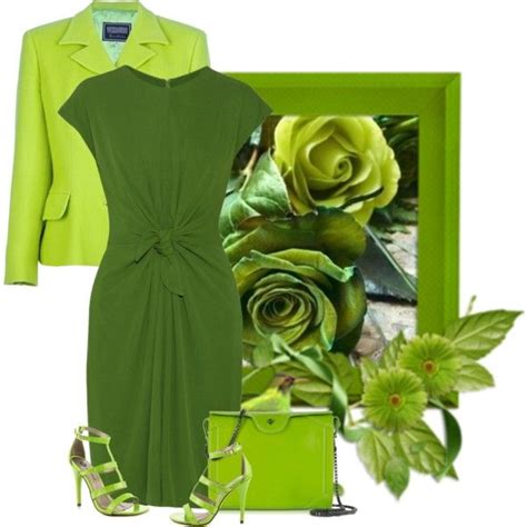 2 Greens Fashion Clothes Design Set Dress