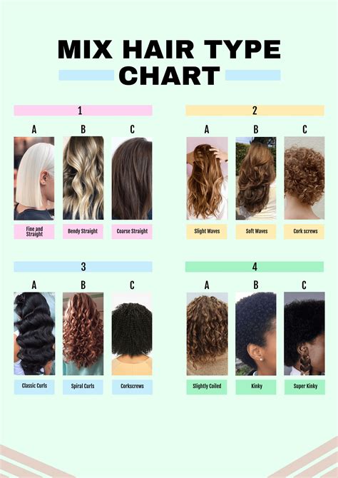 Free Accurate Hair Type Chart Download In Pdf Illustrator