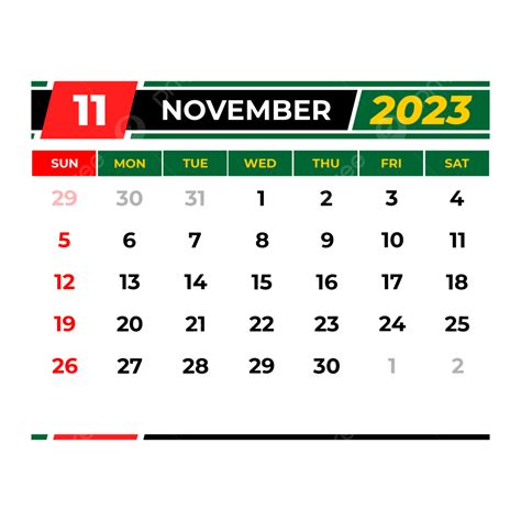 Kalender November 2023 November Kalender Bulan Png Dan Vektor Dengan