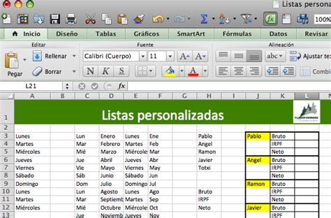 Tenso O Largo Cuerda Listas Personalizadas En Excel Aprende A Usarlas