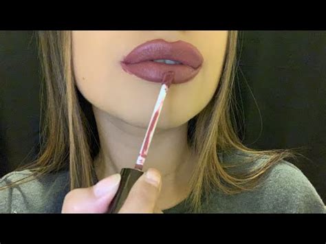 Asmr Lipstick Application Tapping Close Up Mouth Sounds Kisses