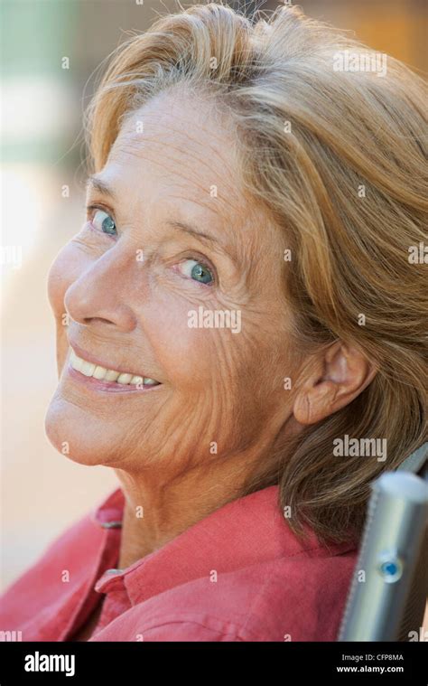 Smiling Senior Woman Portrait Stock Photo Alamy