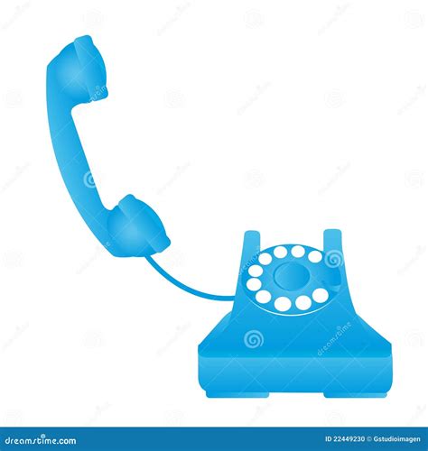 Blue Telephone Stock Vector Illustration Of Appliance 22449230