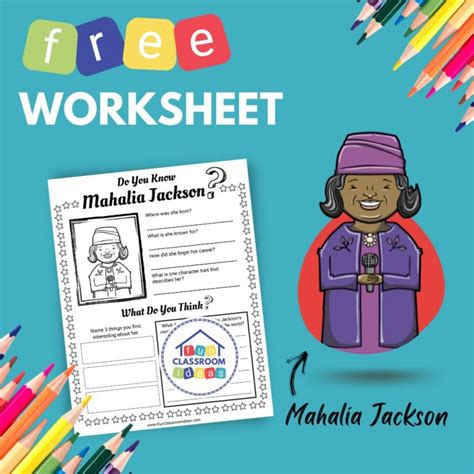 Free Mahalia Jackson Worksheet Level Up Your Worksheets