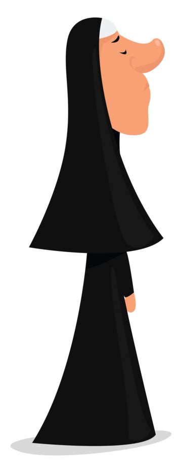 Nun Vector On White Background Image Smile Nun Background Png