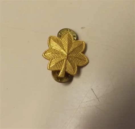 WWII US ARMY LT Colonel Officer Rank Military Oak Leaf Epaulet Insignia