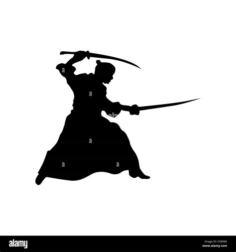Samurai Silhouette Black Stock Vector Image And Art Alamy