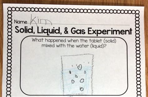 Easy And Fun Solid Liquid Gas Science Experiment With Free Printable