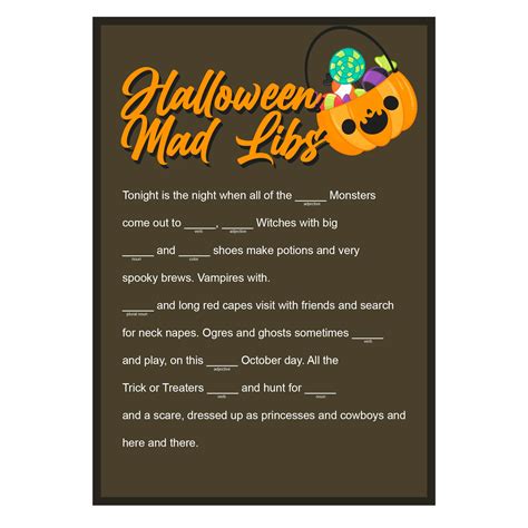 Halloween Mad Libs Worksheets 15 Free Pdf Printables Printablee