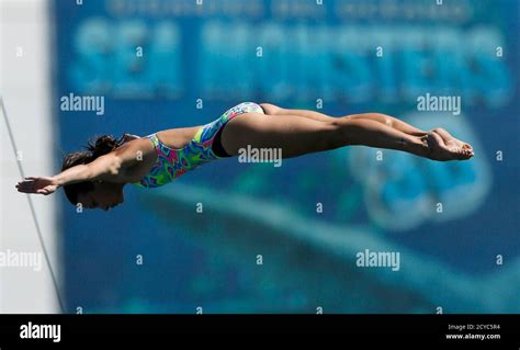 Germanys Anna Bader Performs A Dive In Round 1 Of The Womens 20m High
