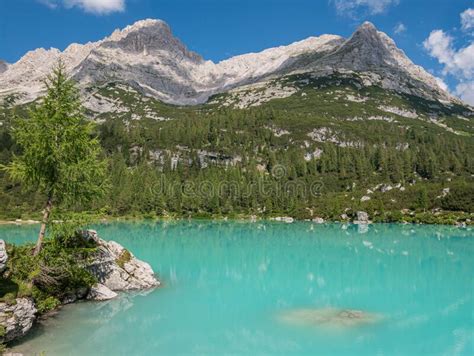 Milky Water From A Mountain Lake In South Tyrol Stock Image Image Of