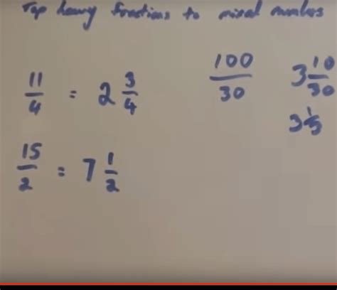 Improper Fractions And Mixed Numbers Videos Corbettmaths