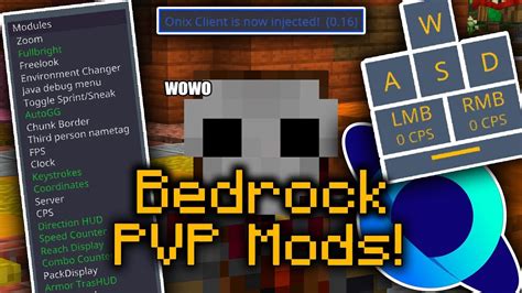 Bedrock Edition Keystrokes Zoom Armour Hud Freelook Cps Mods