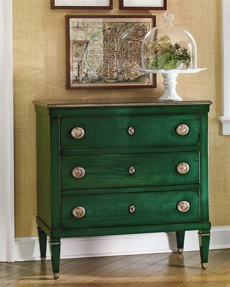 Neoclassic Chest And Antique Green Neoclassic Style Chest Green