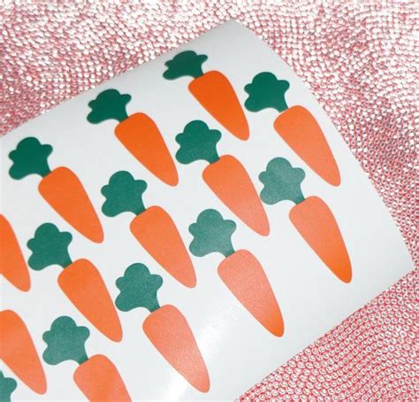 30 Carrot Decals Carrot Stickers Vegan Meal Choice By Cutoutarts Diy