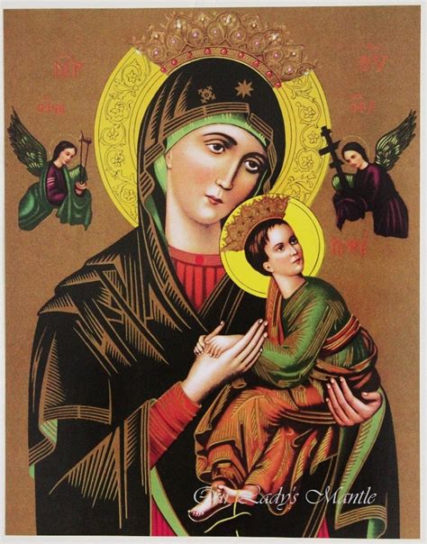 Our Lady Of Perpetual Help 8x10 Catholic Picture Icon Print Etsy Hong