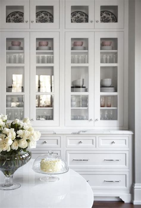 Beautiful White Kitchen Inset Cabinets Glass Doors Marke Countertops