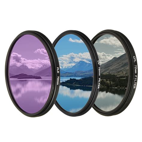 Other Home Decor Camera Lens Filter Kit Set Uv Cpl Fld 3 In 1 Bag For