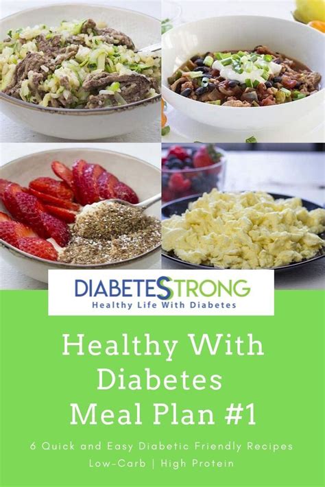 Dear friend, do you know that 65% of diabetics in america die from heart disease, heart attacks living with diabetes is not easy… cooking with diabetes can be even harder! Healthy With Diabetes Meal Plan #1 (With images ...