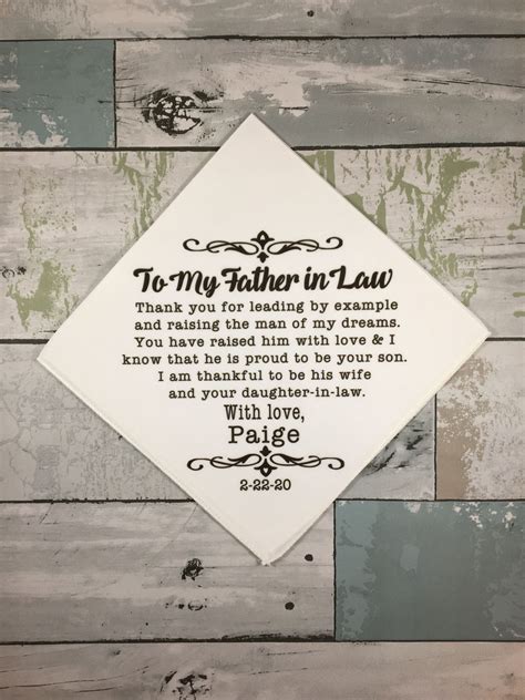 To Father In Law Wedding Day Parents In Law Gift Dad In Law Card Cute Father Of The Bride Gifts